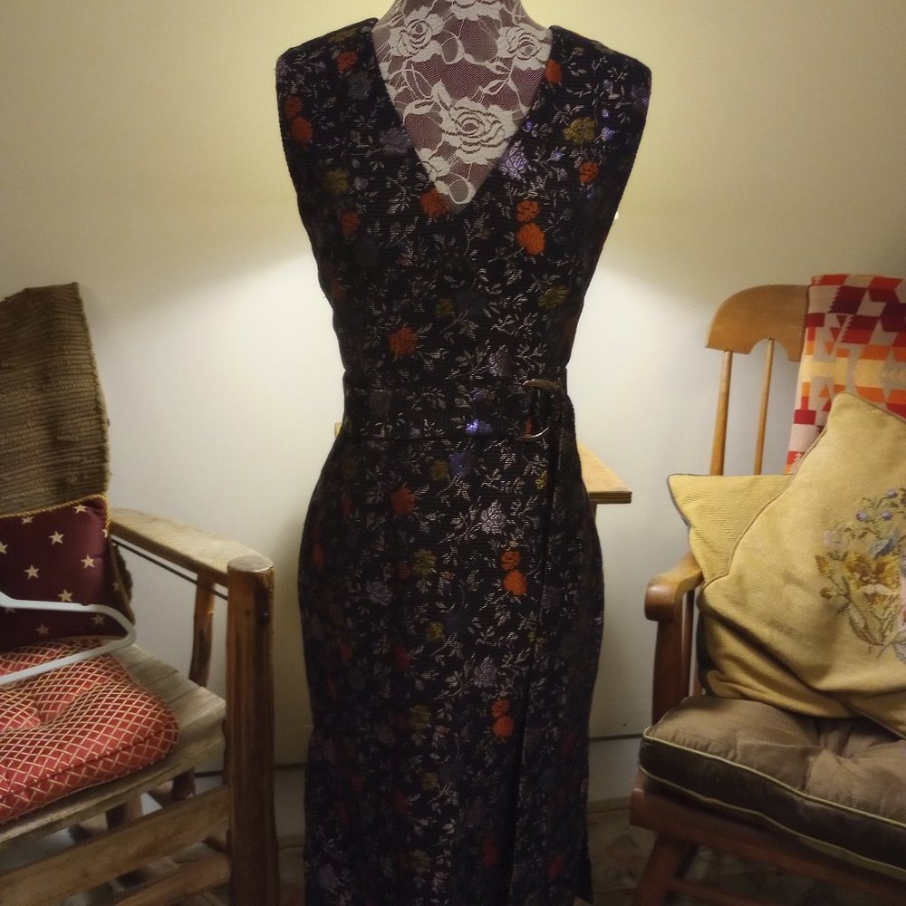 Blue Brocade Kimora Lee Simmons Dress